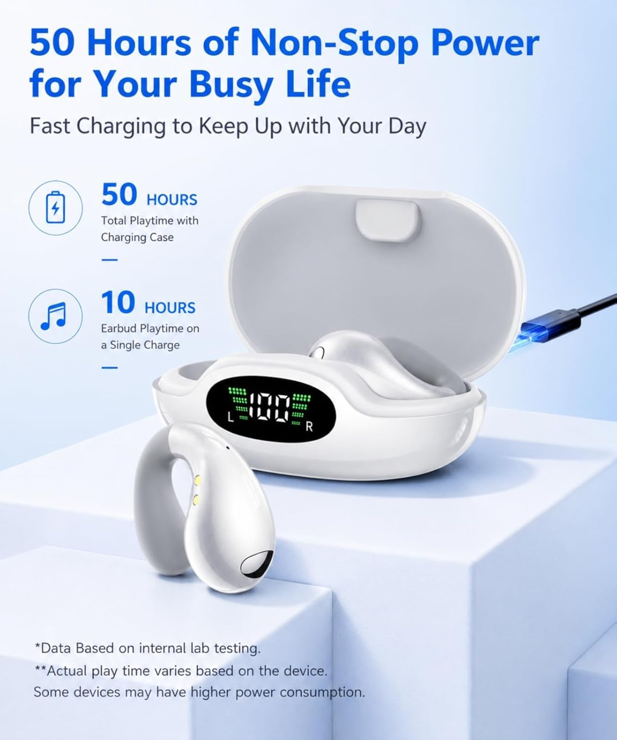 Boytond Auriculares ultra abiertos: cómodos auriculares de conducci...