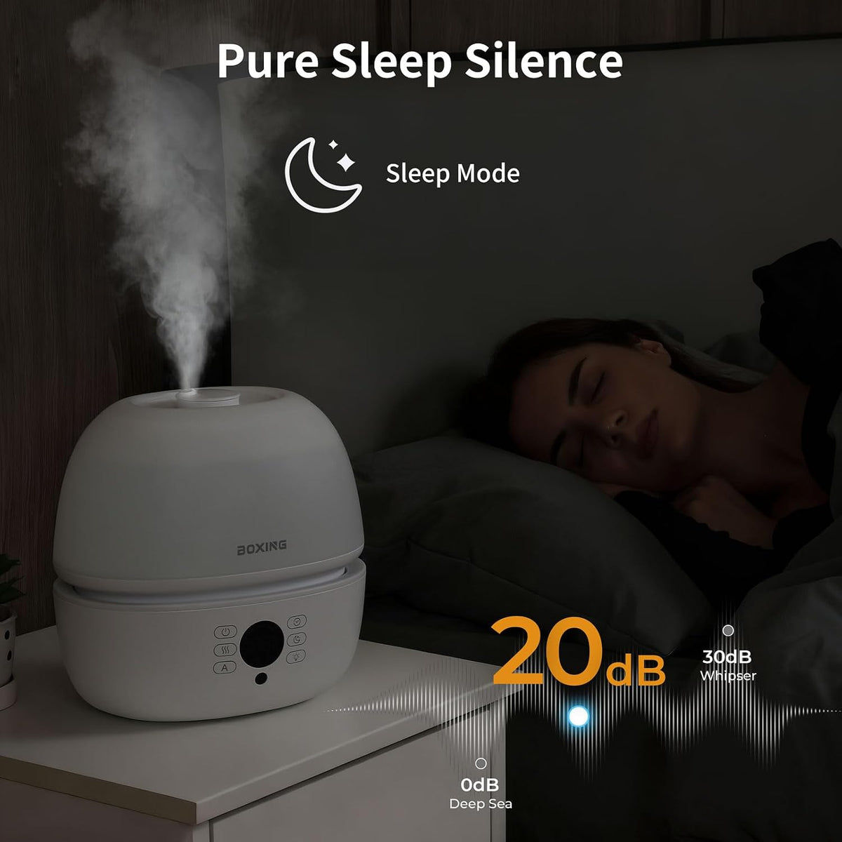 BOXING Humidificadores de llenado superior para dormitorio de bebé...