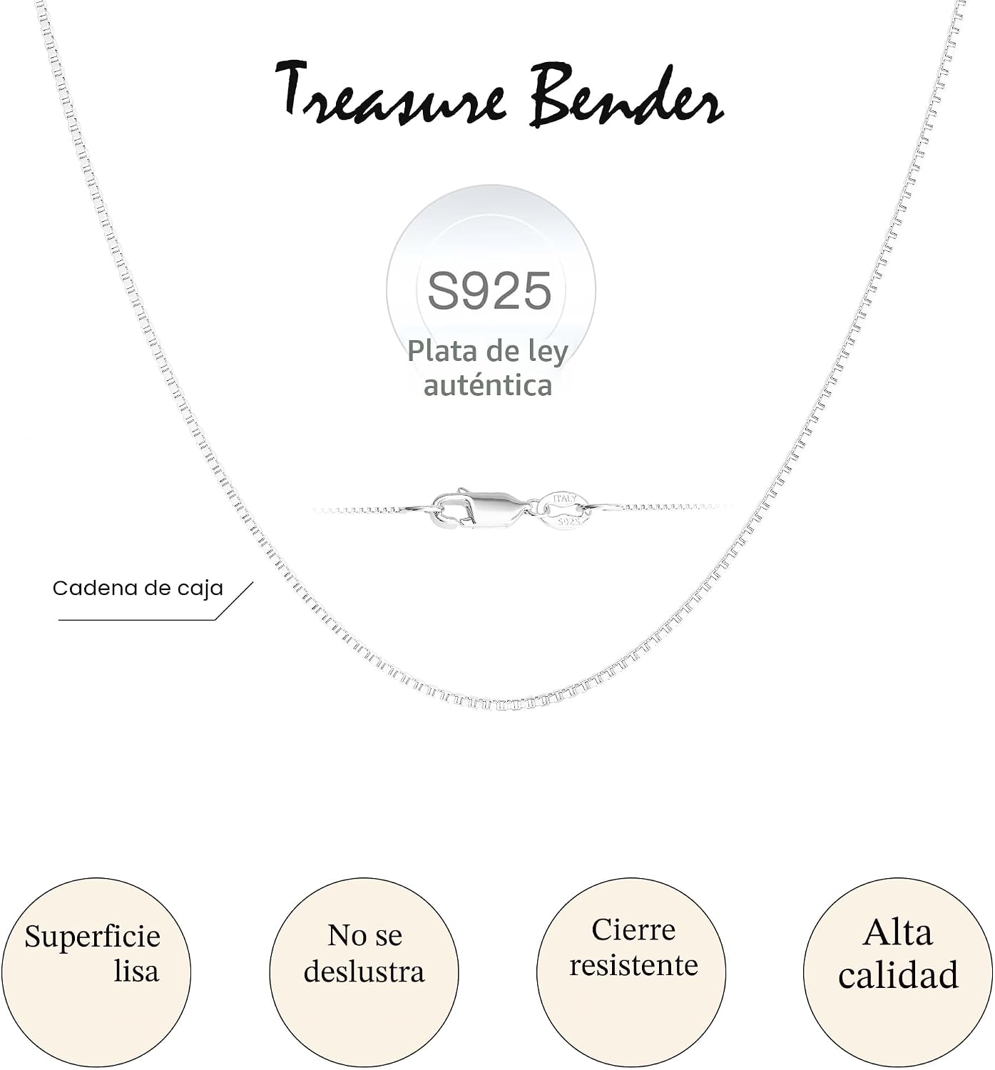 Treasure Bender Collar de oro delicado para mujer sin deslustre, co...