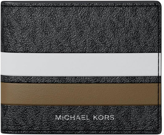 Michael Kors Billetera delgada de regalo para hombre, herrajes plat...