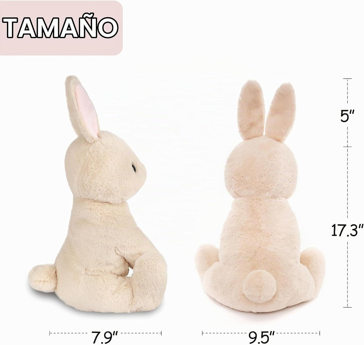 WEIGEDU Animal de Peluche Relleno Conejito de 17.3 Pulgadas para Ni...