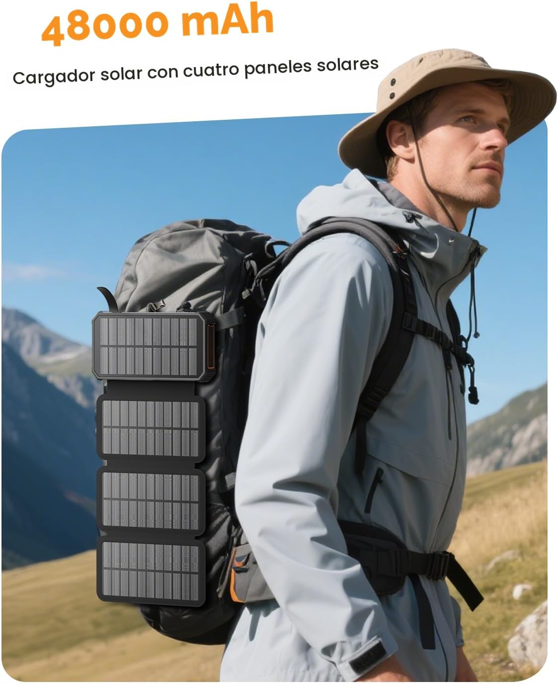 SOARAISE Cargador Solar Power Bank - Cargador Portátil Inalámbrico...