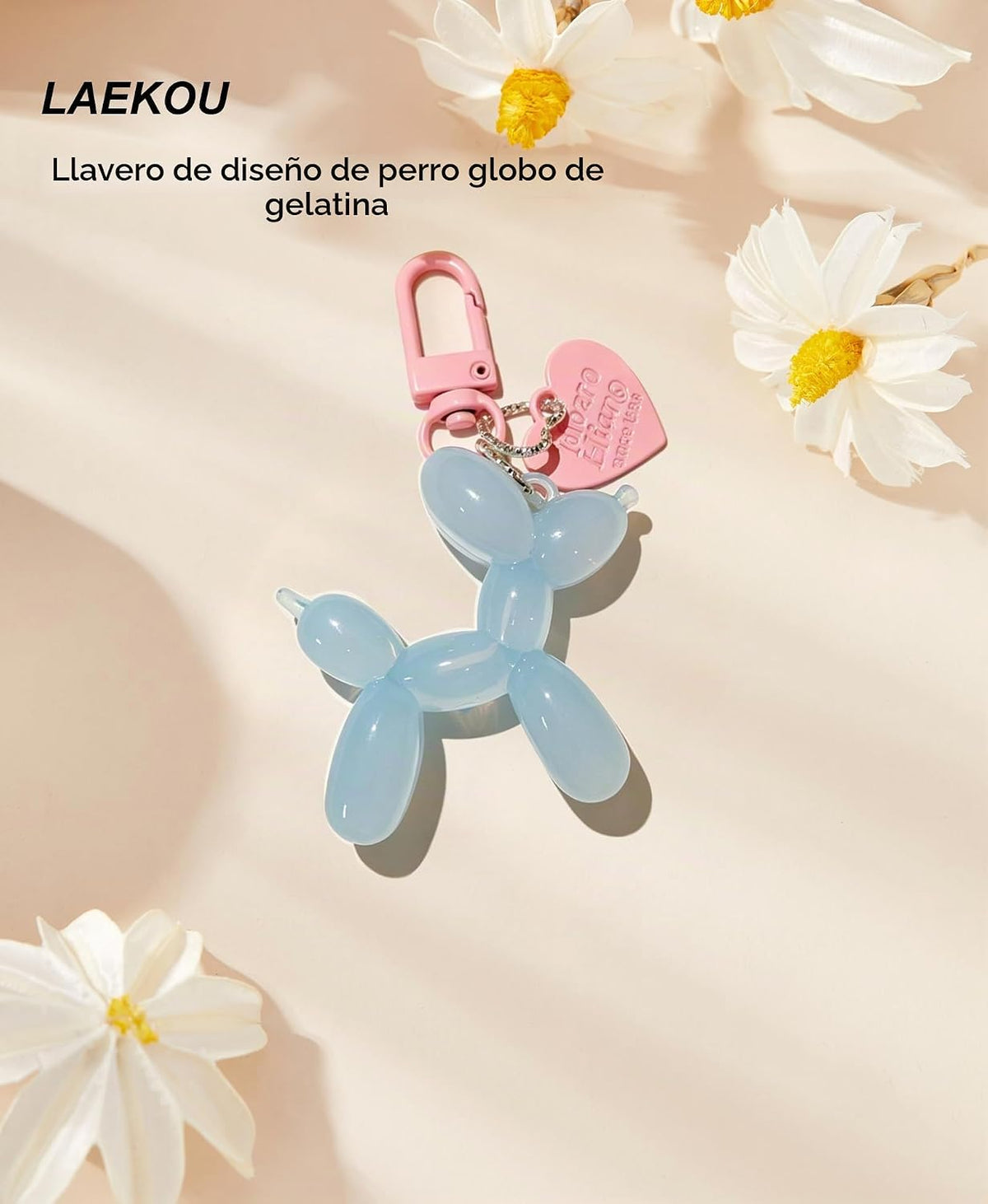 LAEKOU Llavero con Diseño de Perro Globo de Gelatina para Mujeres,...
