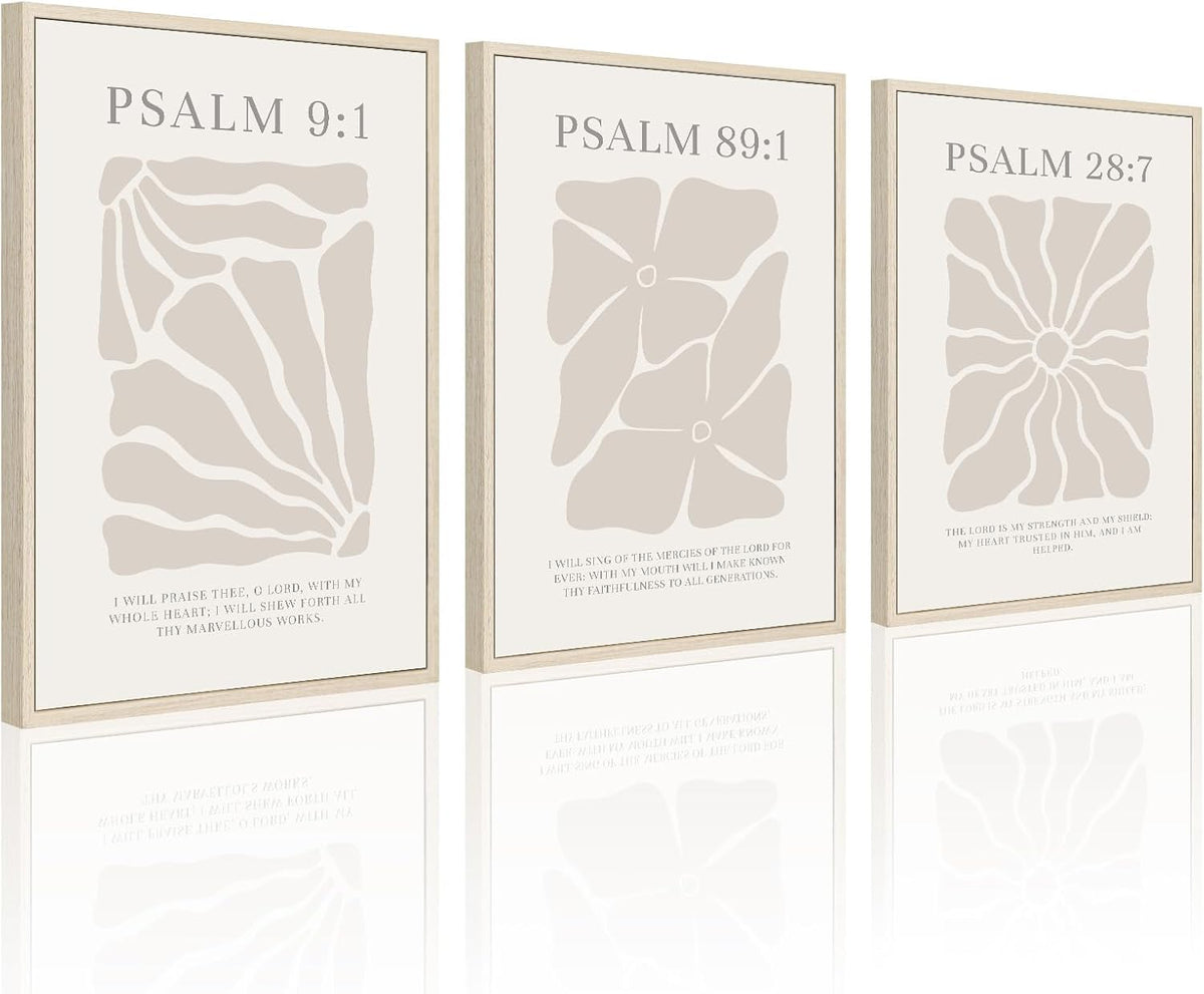Scripture - Juego de 3 arte cristiano para pared, versículos bíblic...
