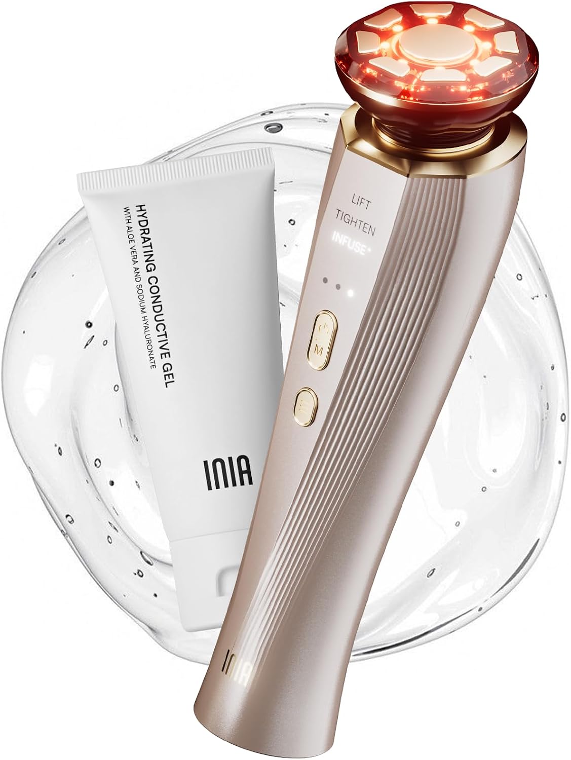 INIA Flare 3-en-1 dispositivo de belleza facial microcorriente de l...