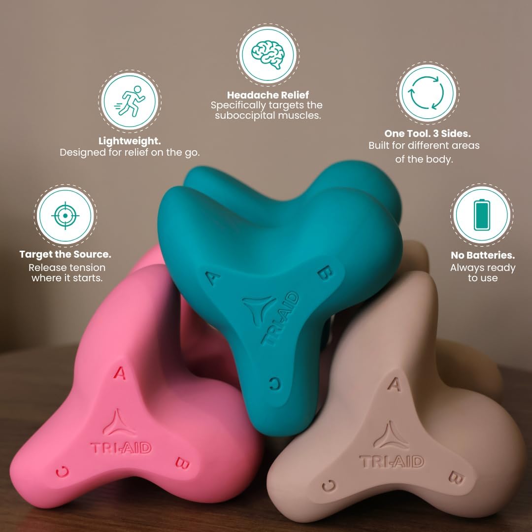 Tri-Aid Masajeador de punto gatillo para aliviar el dolor de cuello...