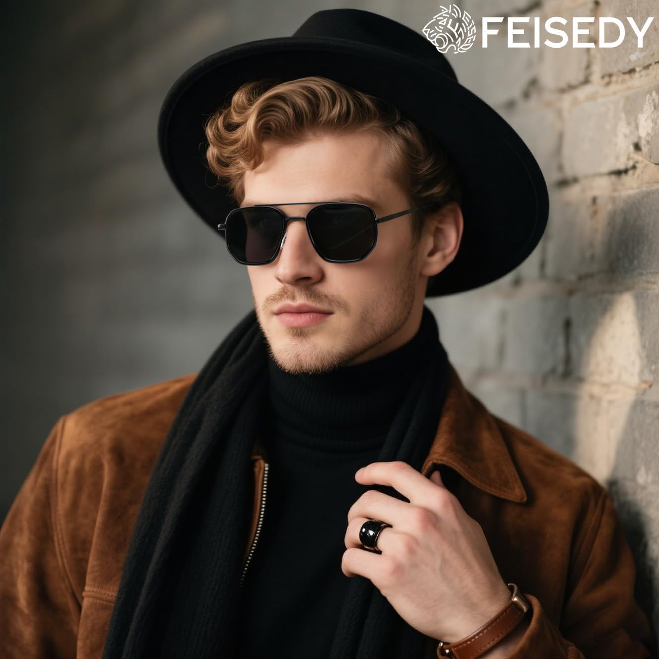 FEISEDY - Lentes de sol polarizados estilo aviador para hombres, ma...