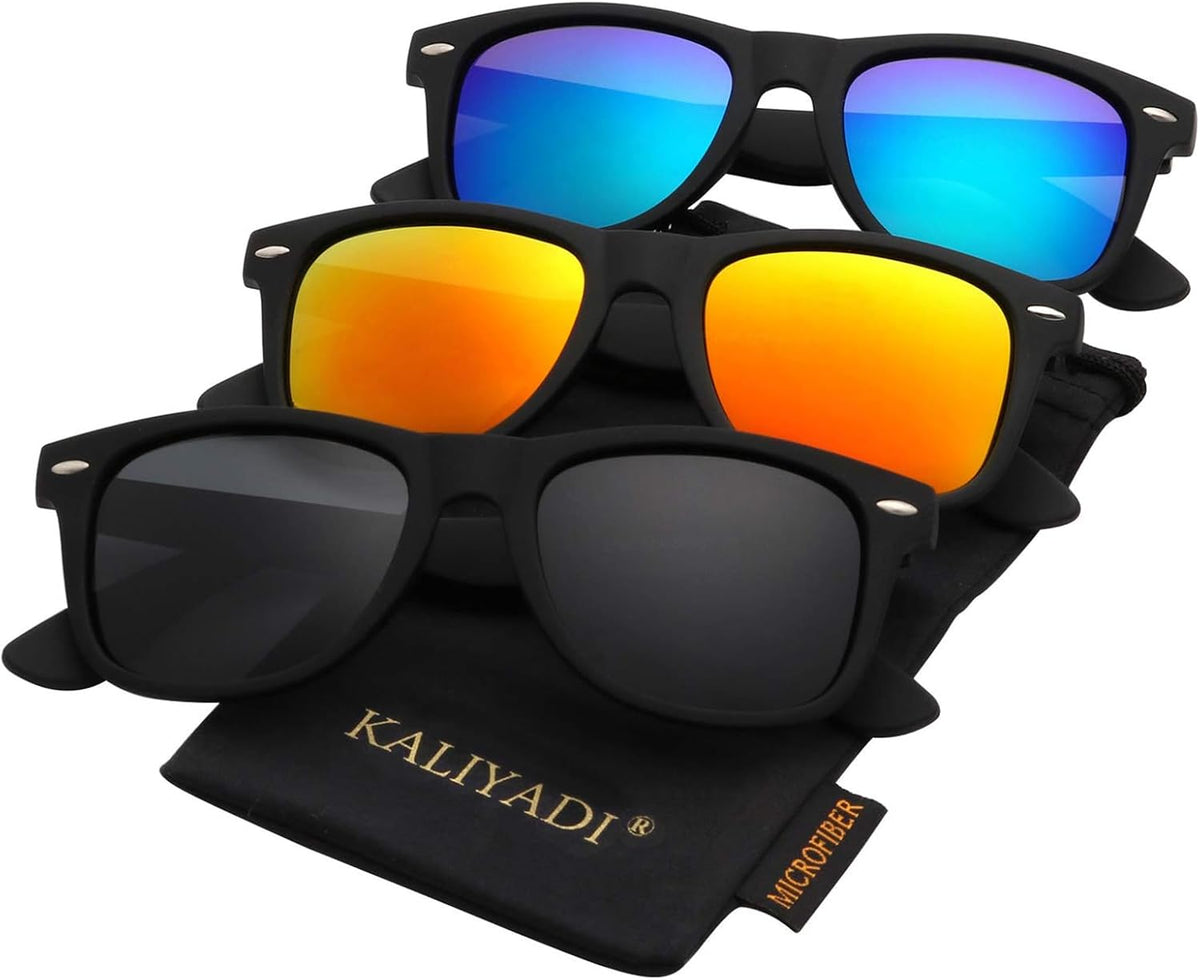 KALIYADI Lentes de sol polarizados para hombres y mujeres, con acab...