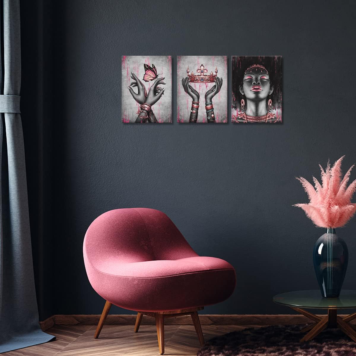 Visual Art Decor Lienzo afroamericano para pared, retrato de mujer...