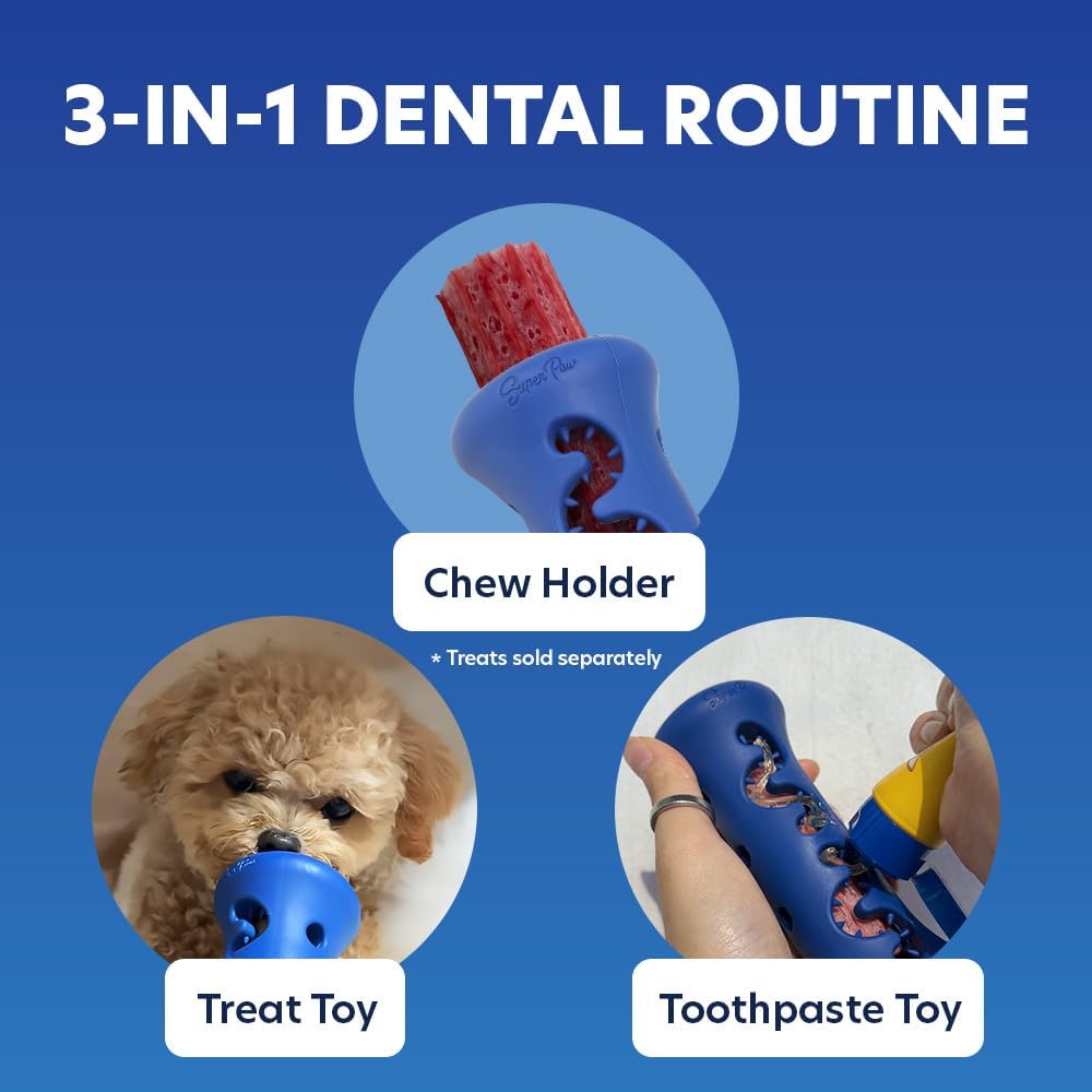 SuperPaw - Soporte dental para masticar para perros, juguete saluda...