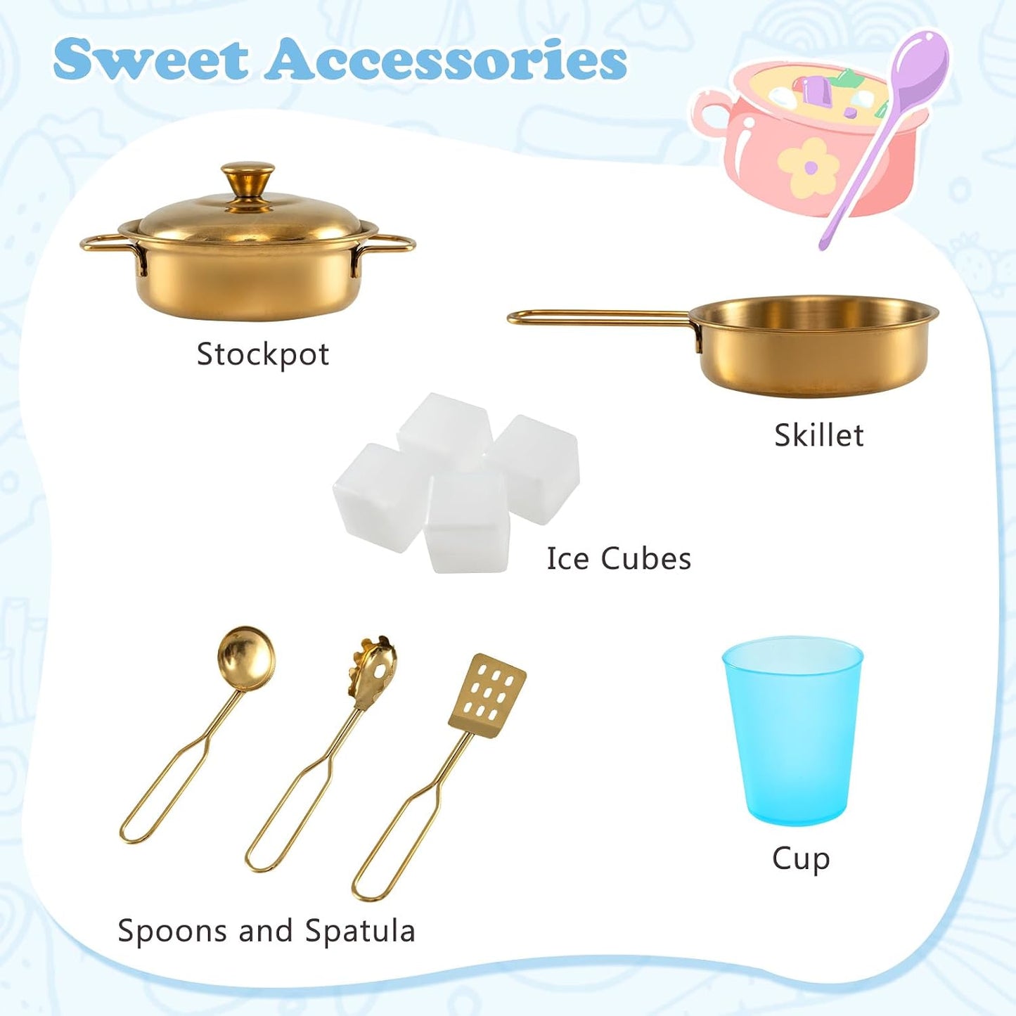 Costzon Juego de cocina para niños, juego de juguetes de cocina de...
