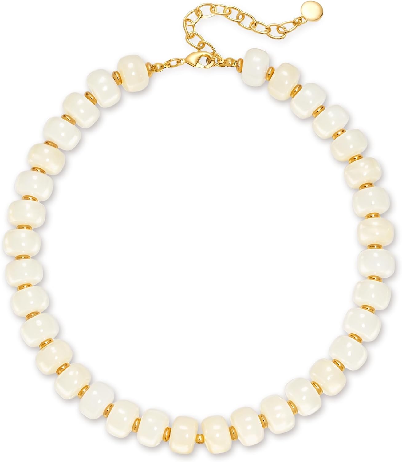 Trinckle Collares de cuentas gruesas para mujer, collares de cuenta...