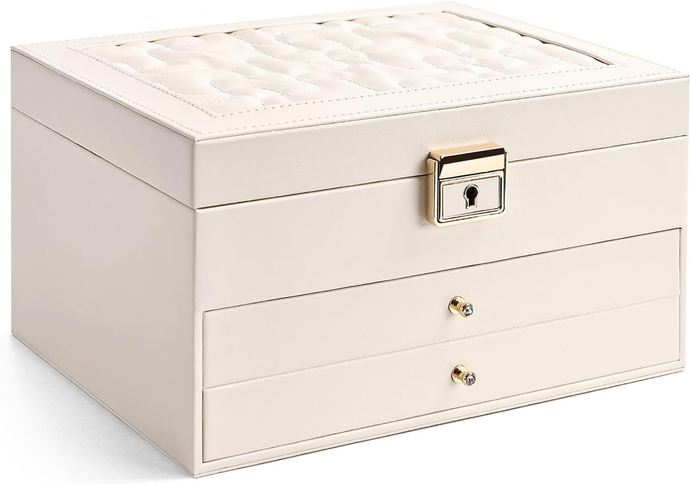Greenfeather Joyeros para mujer, caja organizadora de joyas con tap...