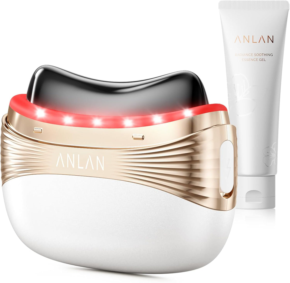 ANLAN Herramienta eléctrica 2 en 1 Gua Sha y peine de masaje para c...
