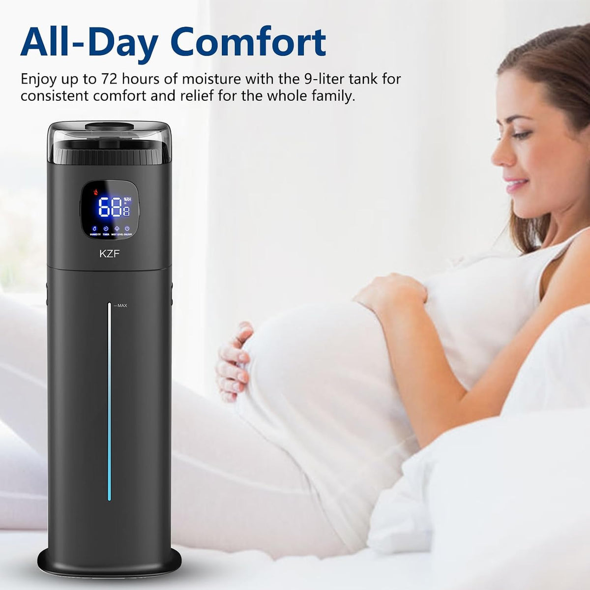 Humidificador grande para dormitorio, humidificador ultrasónico de...