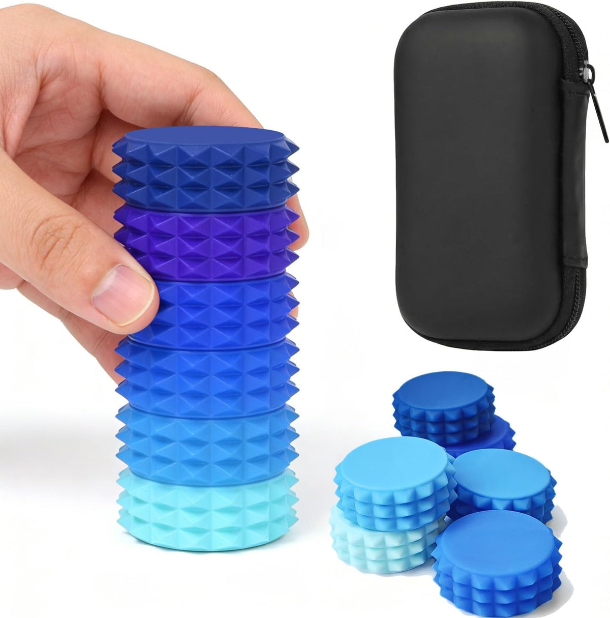 Juguetes sensoriales para adultos, paquete de 6 rodillos de masaje...