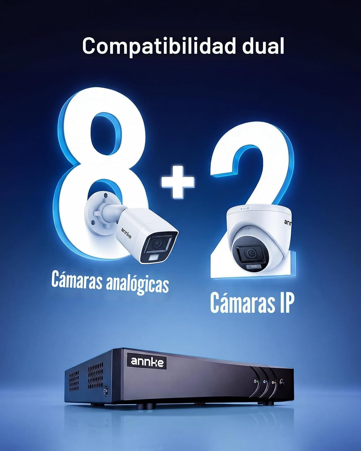 ANNKE Grabador de vídeo digital de seguridad H.265+ de 8CH 3K Lite,...