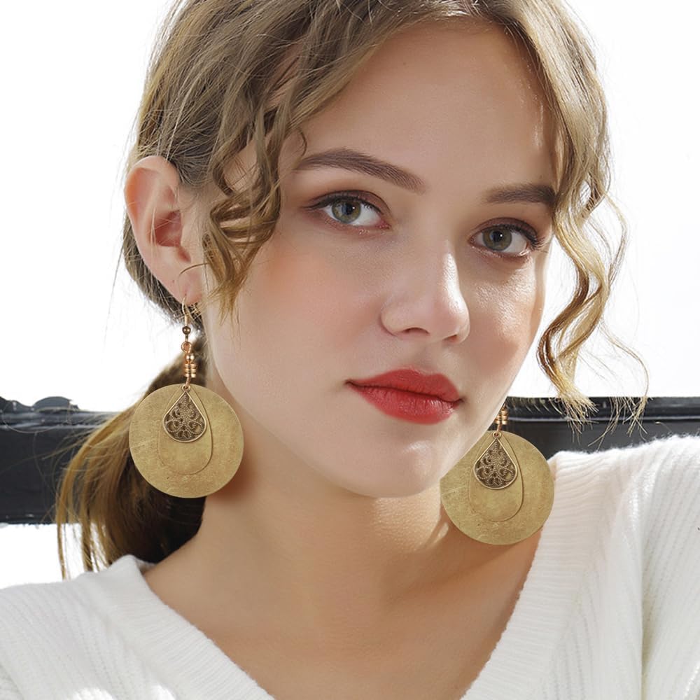 12 Pares de Aretes Colgantes de Cristal Drusa en Forma de Lágrima p...
