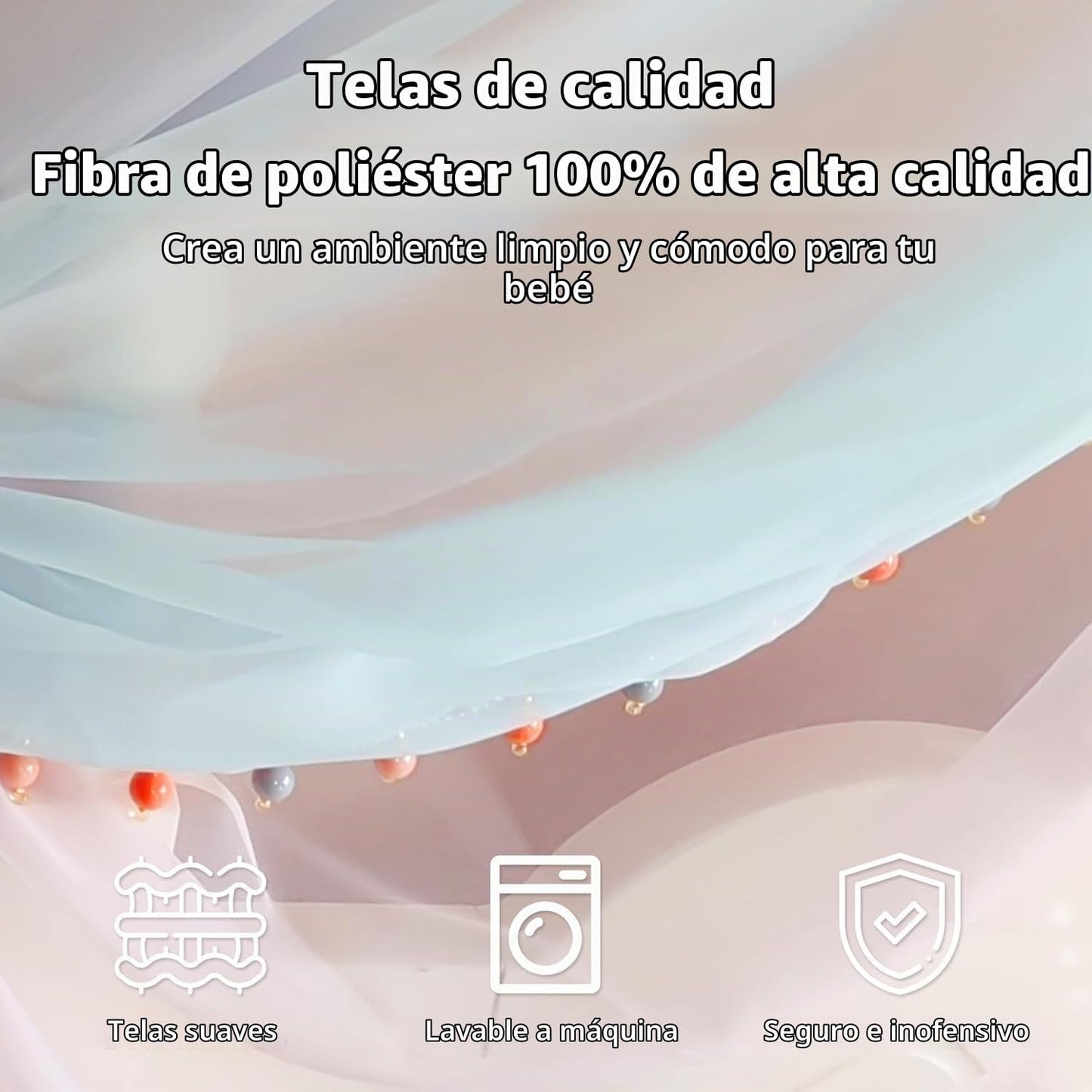 LIANGQIANJIN Dosel de cama para niñas, dosel de cama de princesa co...