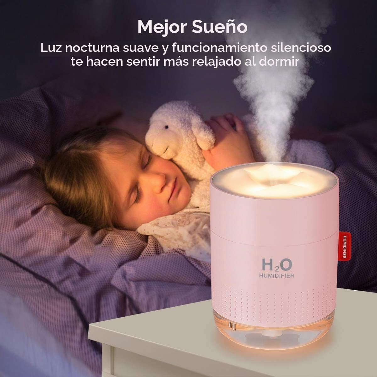 Minihumidificador portátil de niebla fría, 500ml, humidificador de...