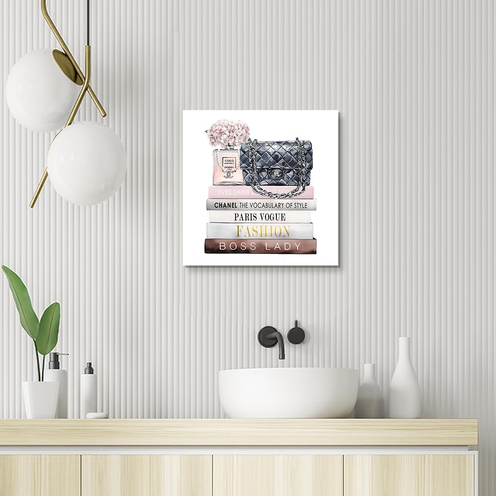Dream Land Arte de Lona con Libros de Moda y Perfume: Cuadro de Par...
