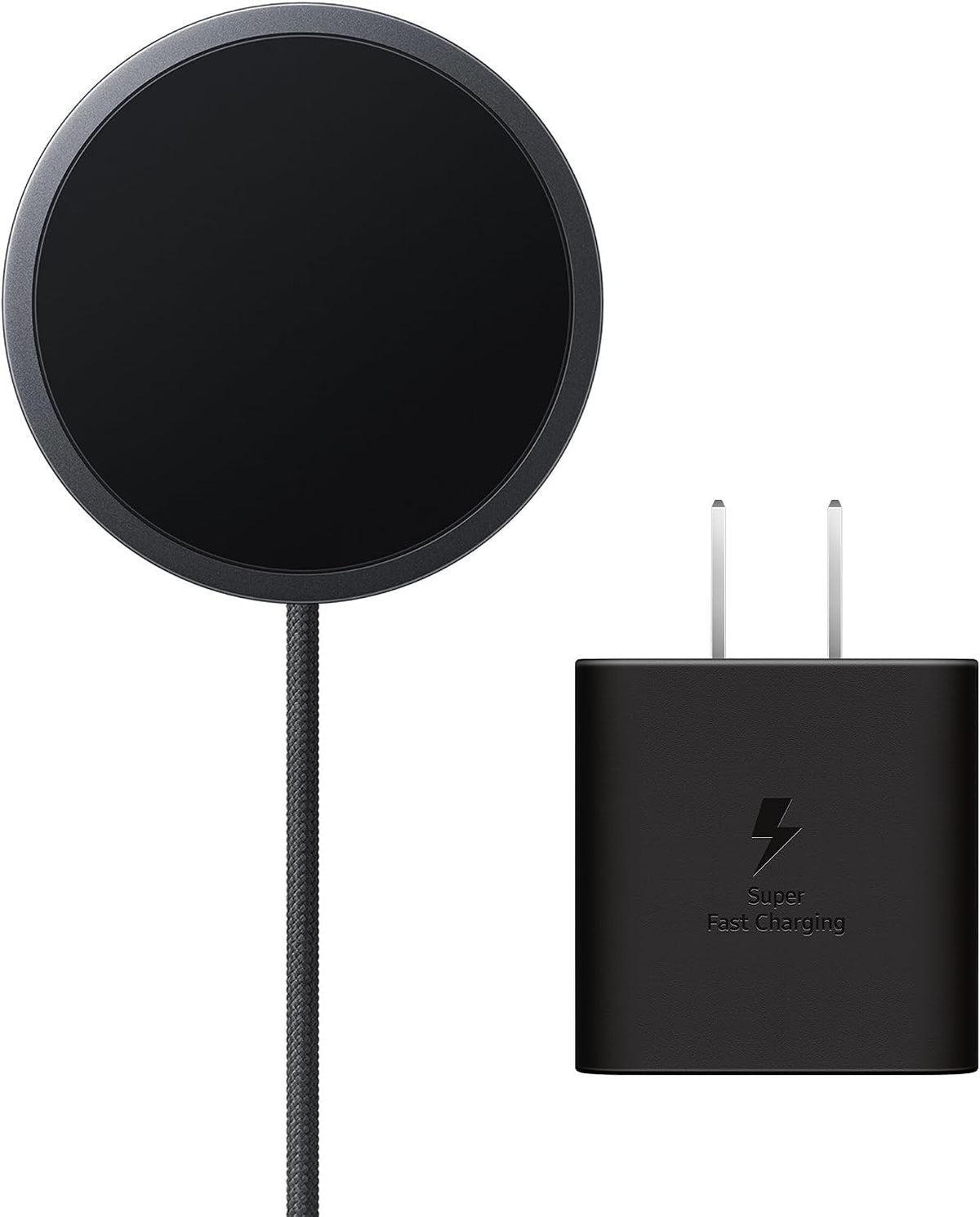 Samsung Cargador inalámbrico Galaxy Magnet con adaptador de corrien...