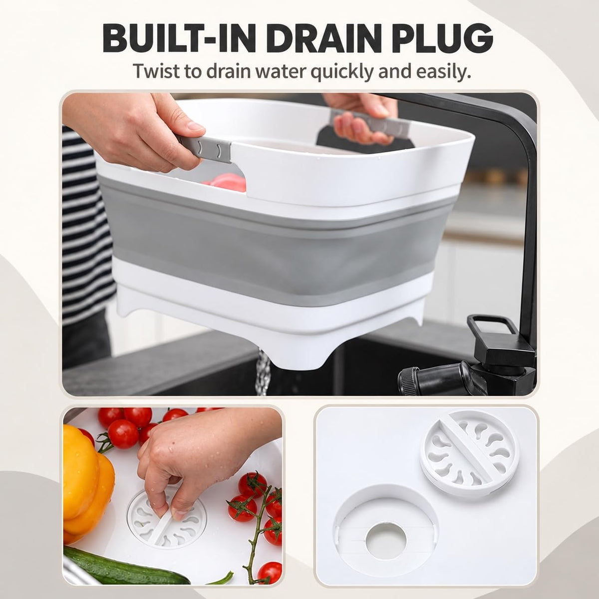 PandaEar - Lavabo plegable para biberones, 2.9 galones de EE. UU |...