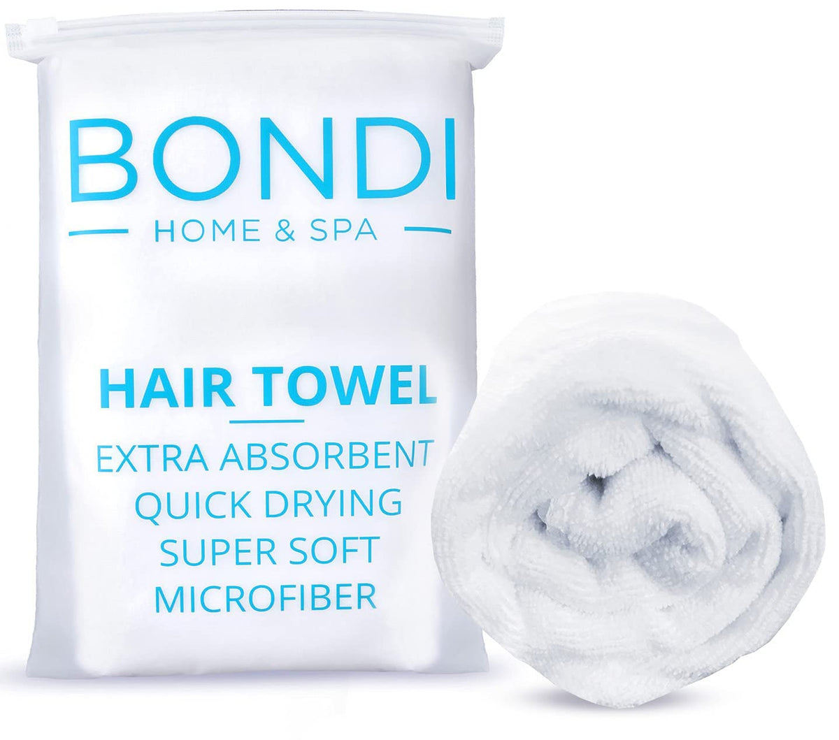 Bondi SPA Toalla de microfibra para el cabello, seca el cabello un...