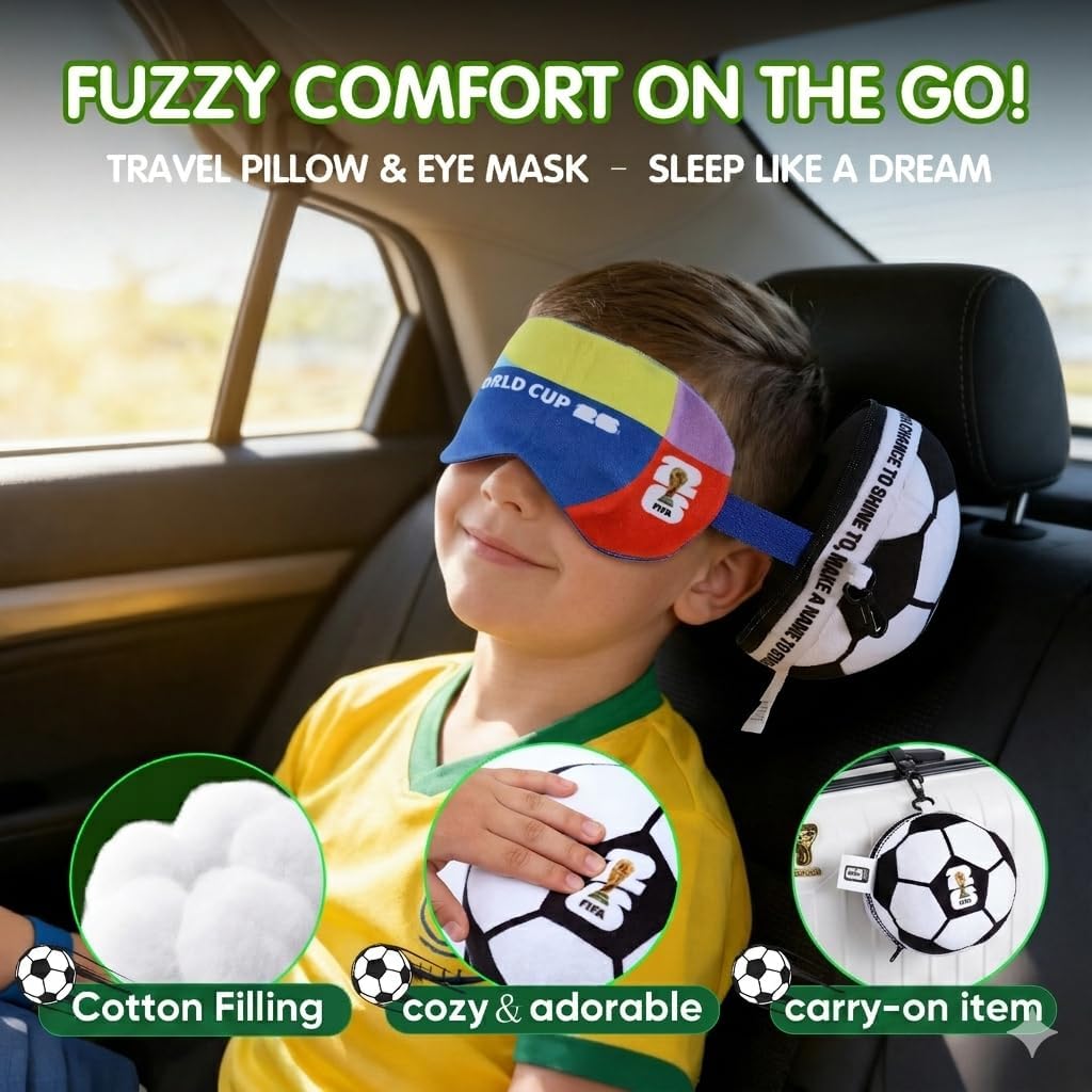 MESUCA Almohada de viaje de la Copa Mundial de la FIFA 2026 con más...