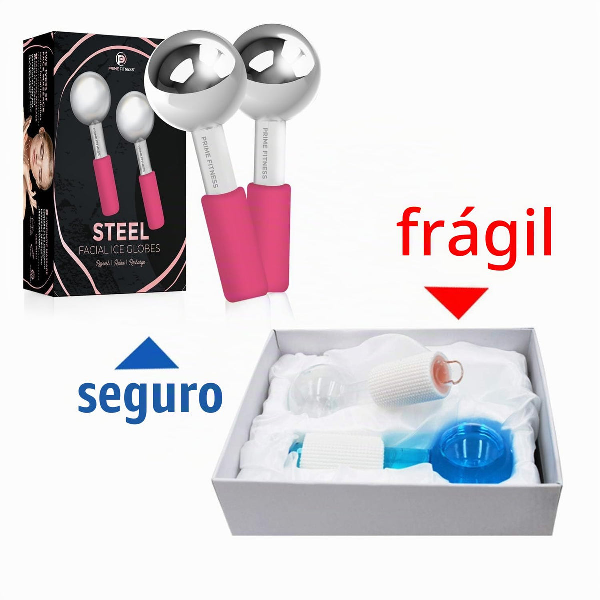 Globos de hielo para tratamientos faciales | Rodillo de enfriamient...