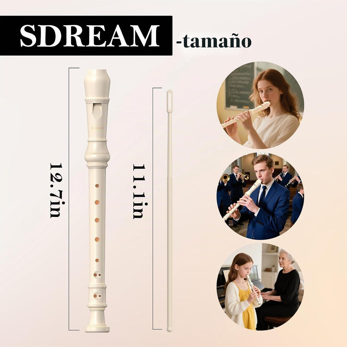 SDREAM Instrumento de grabadora soprano para niños principiantes y...