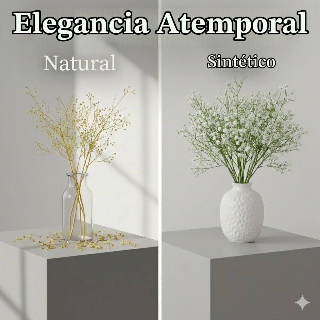 Sukh 20 flores artificiales de aliento de bebé, gypsophila falsa bl...