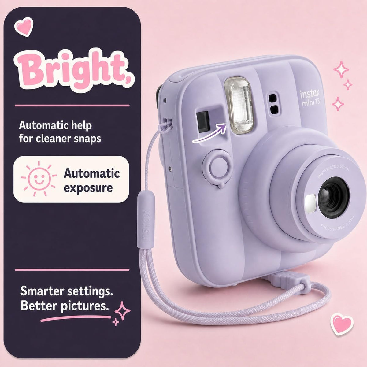 Fujifilm Instax Mini 13 Cámara instantánea Dreamy Purple + Paquete...