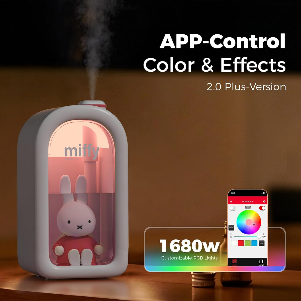 Mipow X Miffy Humidificador de niebla fría \u2013 Humidificador ult...
