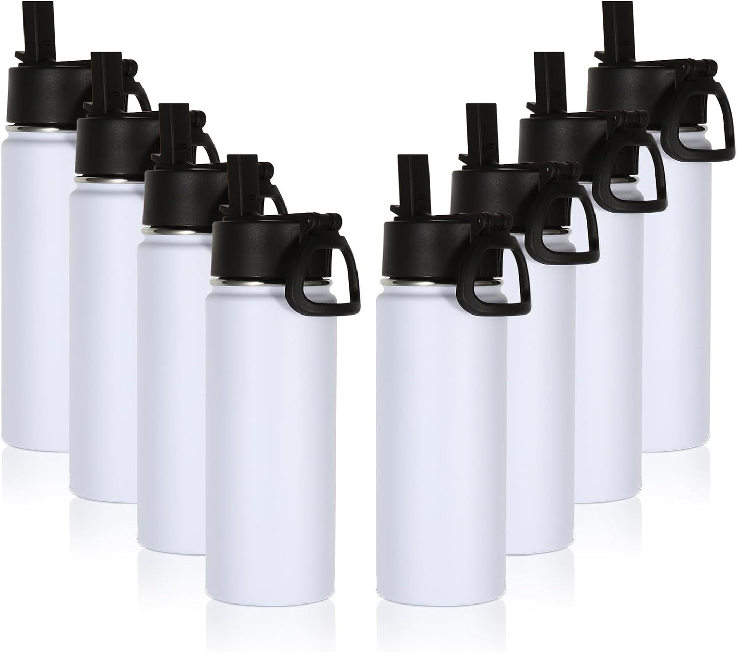 Volhoply Paquete de 8 botellas de agua para niños de 16 onzas, bote...