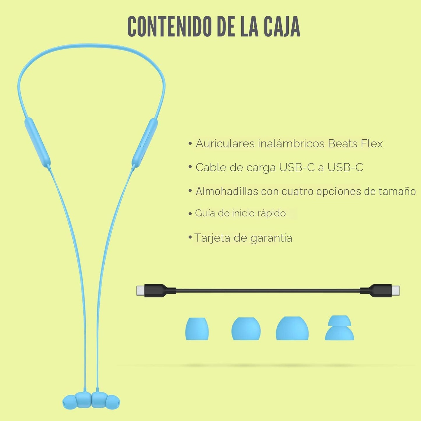Beats Flex Auriculares inalámbricos - Chip de auriculares Apple W1,...