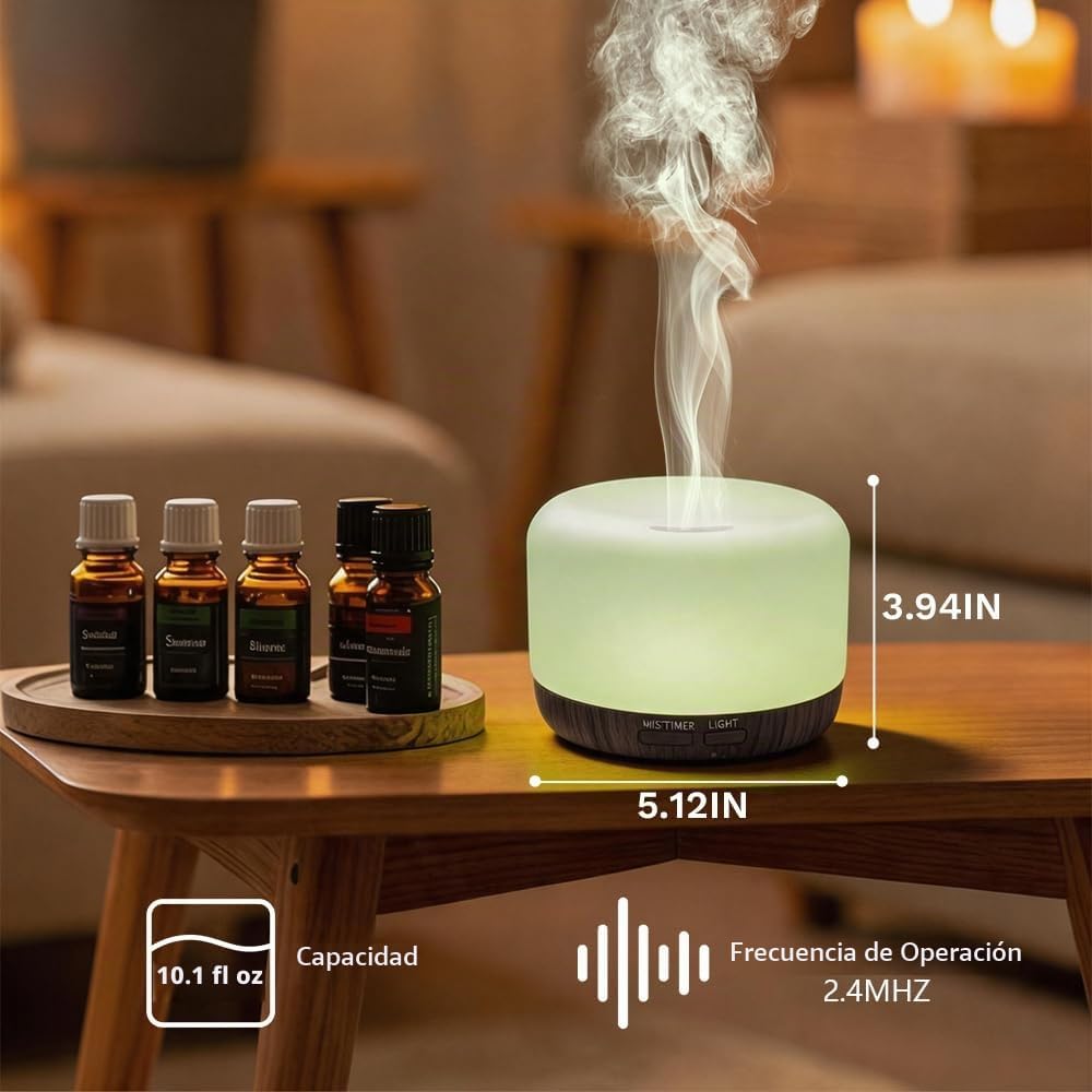 Difusor de aceite esencial, humidificador ultrasónico de niebla frí...