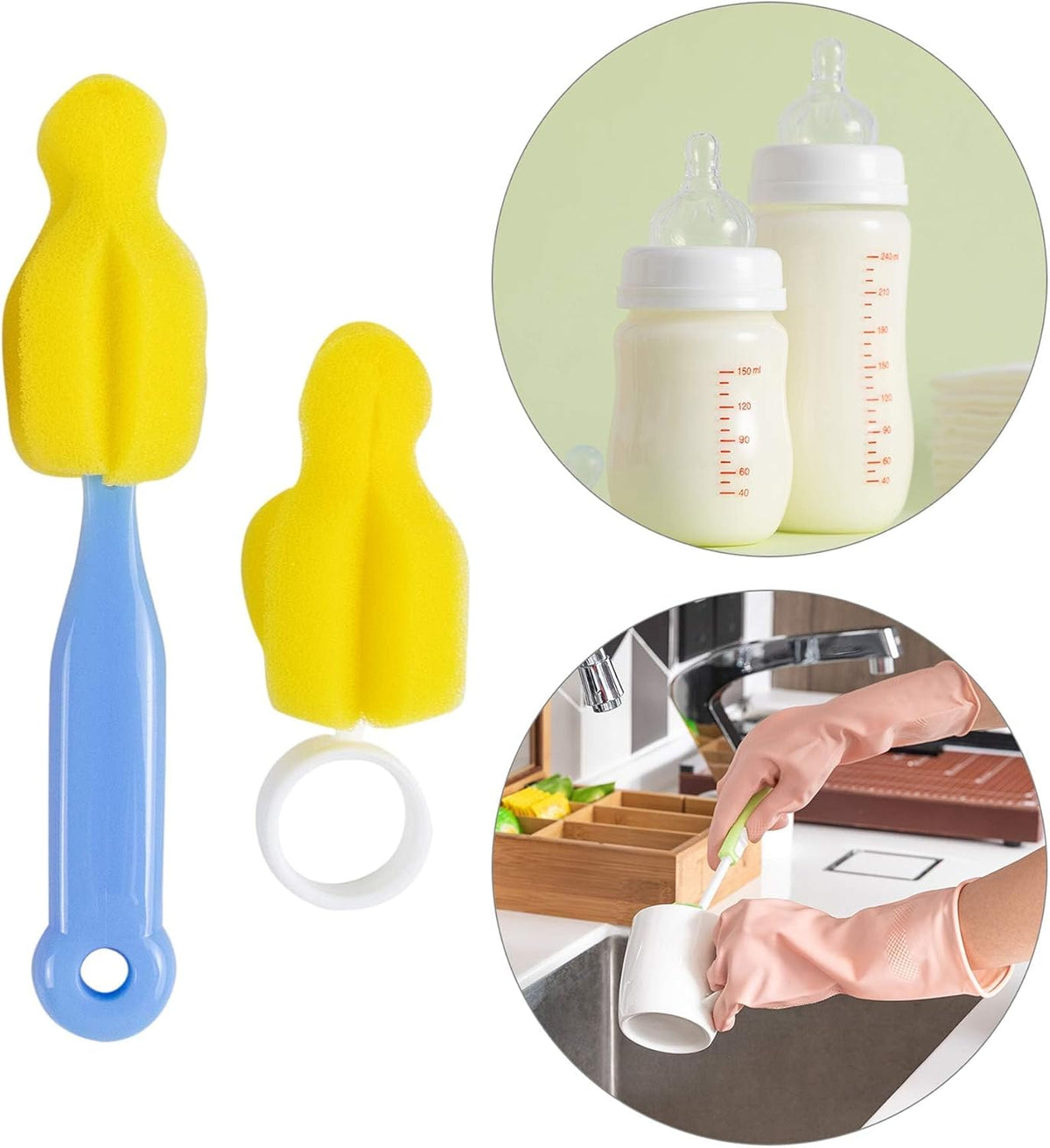 AUEAR, Juego de cepillos para pezones para biberones y accesorios (...