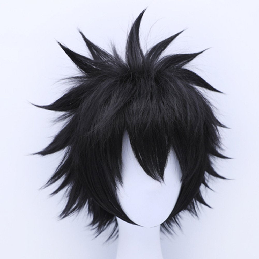 Anogol Peluca de cabello corto, color rojo, cosplay; pelucas platin...