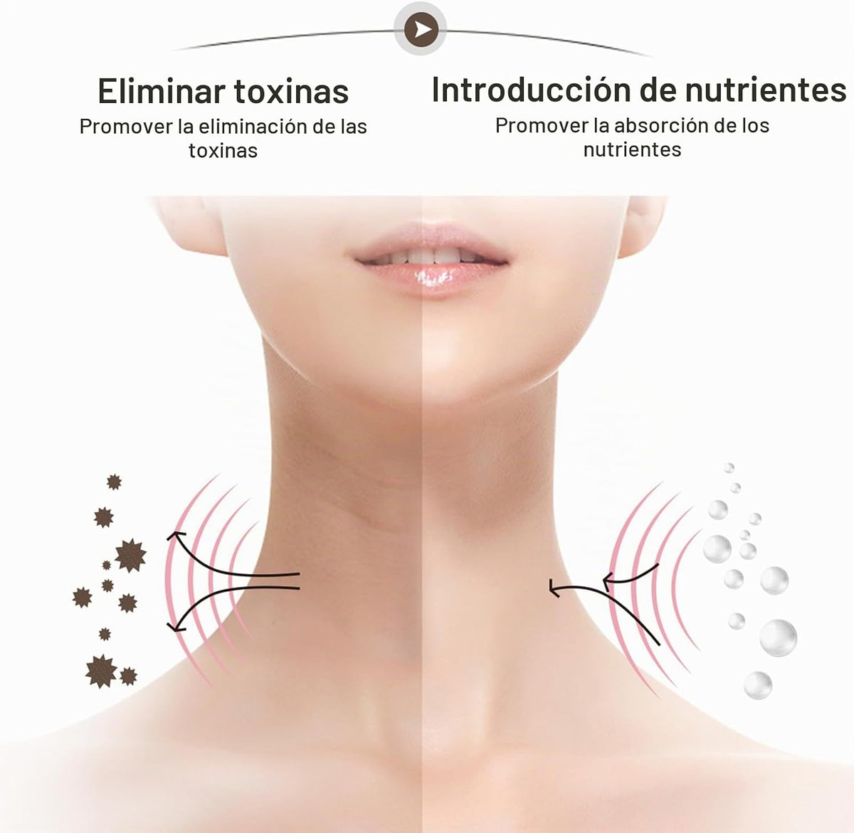 Ms.W - Masajeador facial de luz roja, herramientas para el cuidado...