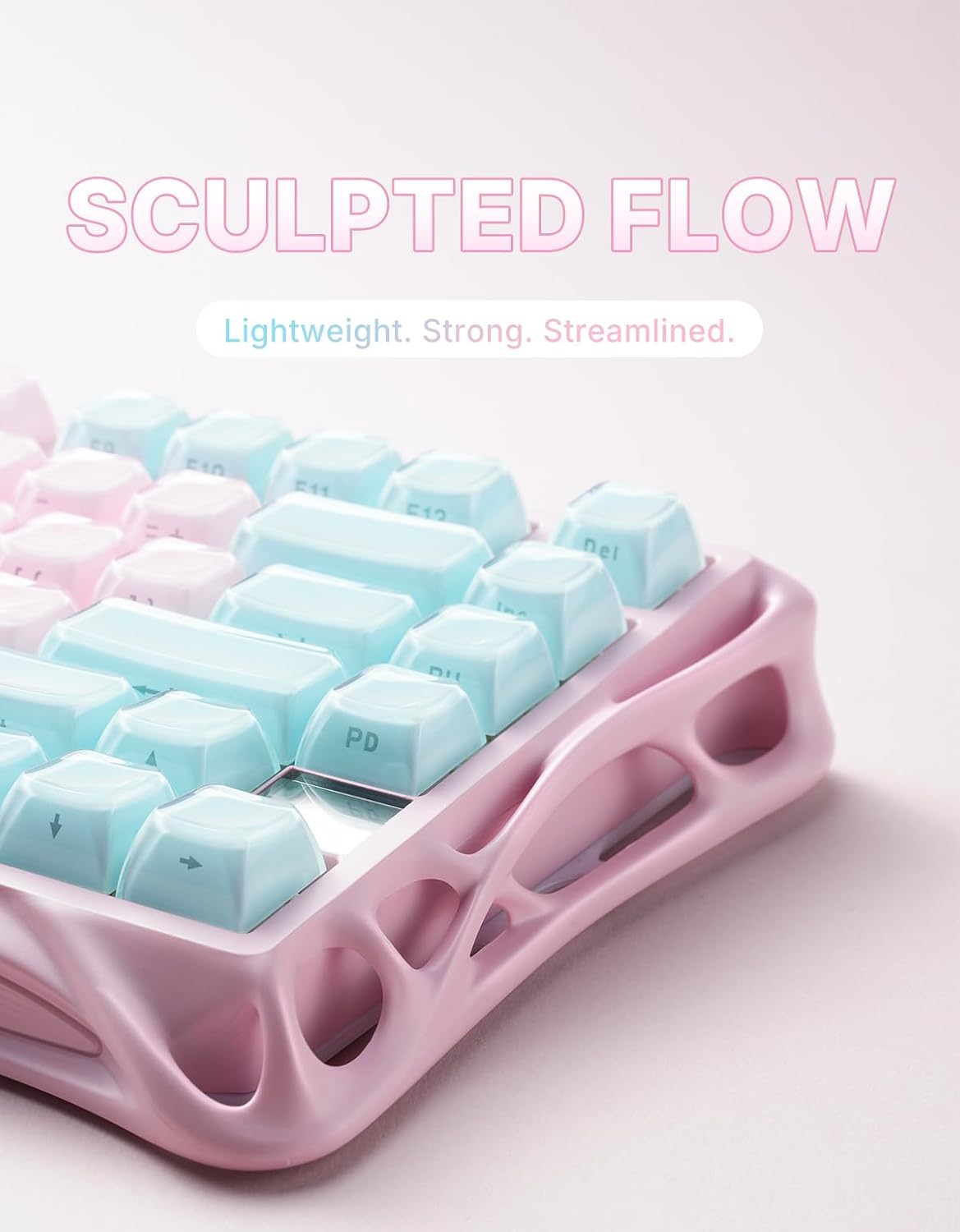 Teclado para juegos GravaStar Mercury K1 Lite 75%, teclado inalámbr...