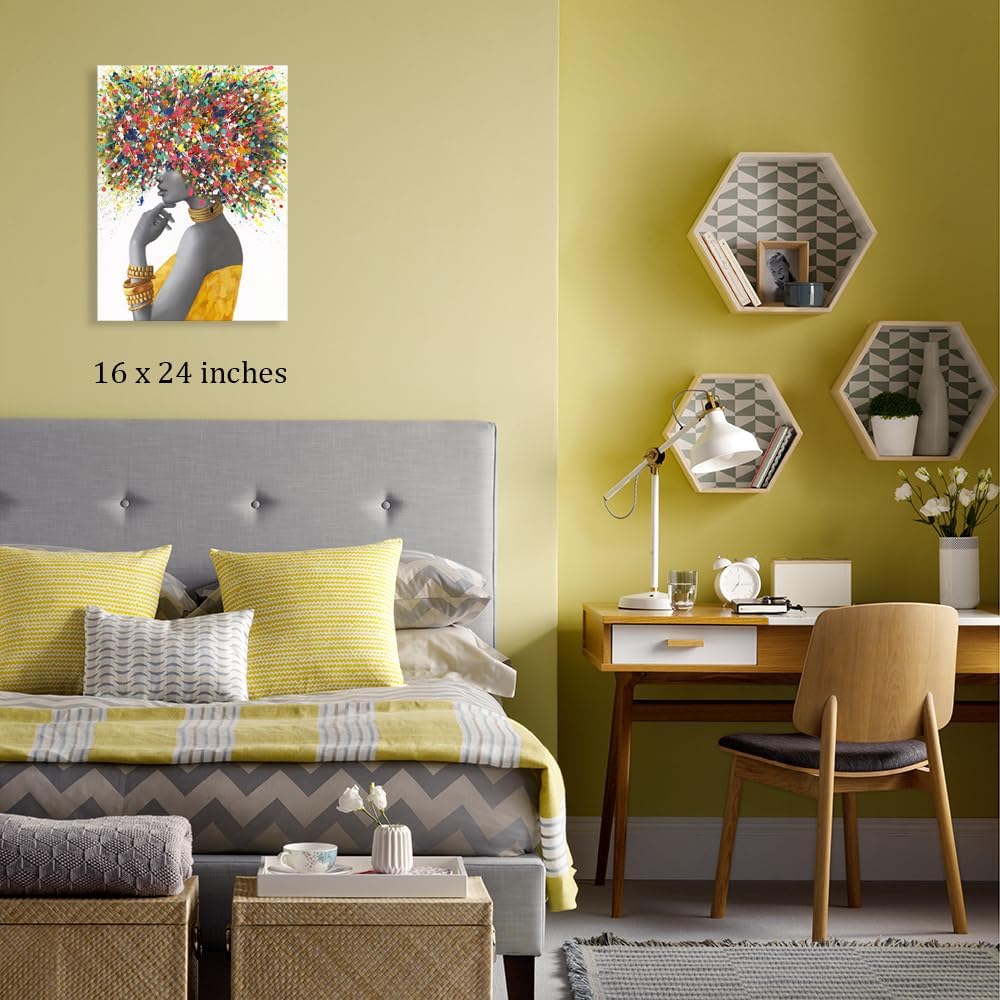 Arte de pared afroamericano, pinturas artísticas negras para pared,...