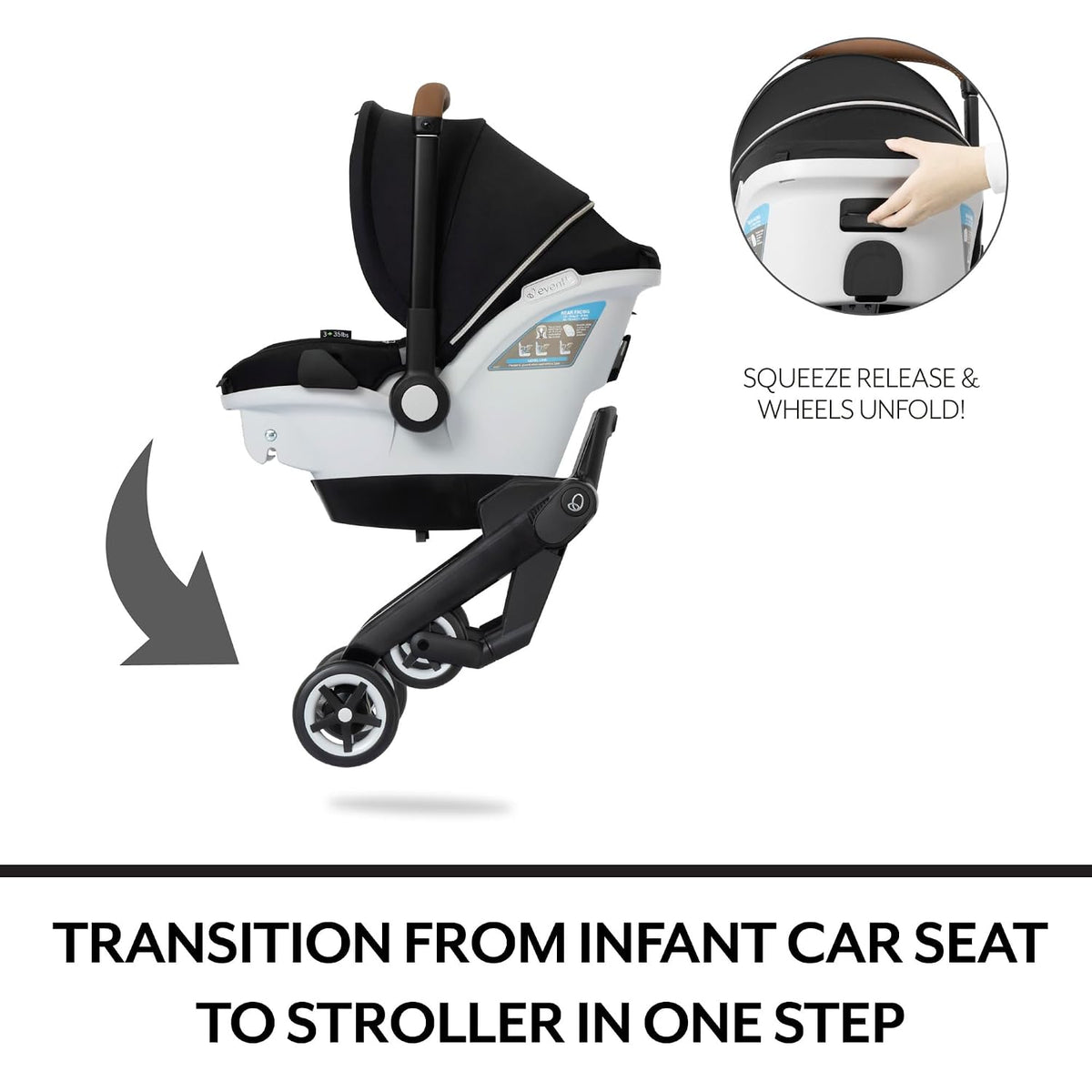 Evenflo Gold Shyft DualRide con almacenamiento Carryall Combo de as...