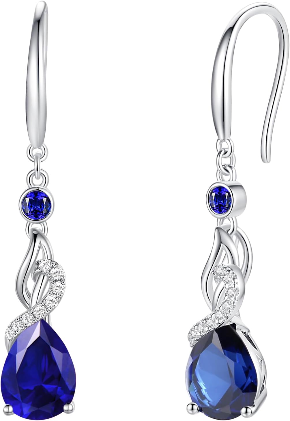 FANCIME Pendientes colgantes con piedra natal de pera para mujer de...