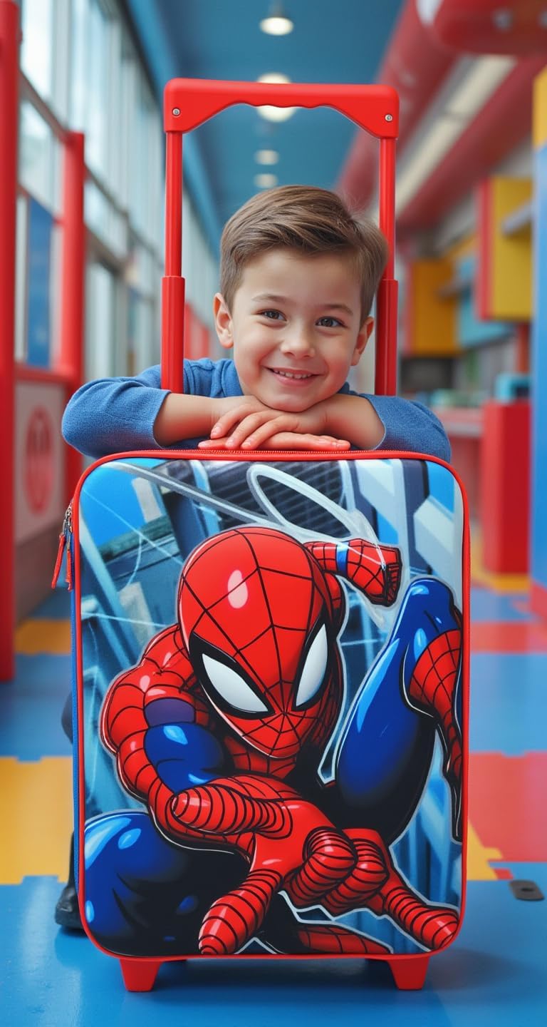 Fast Forward Spiderman - Maleta suave de 16 pulgadas para niños, bo...