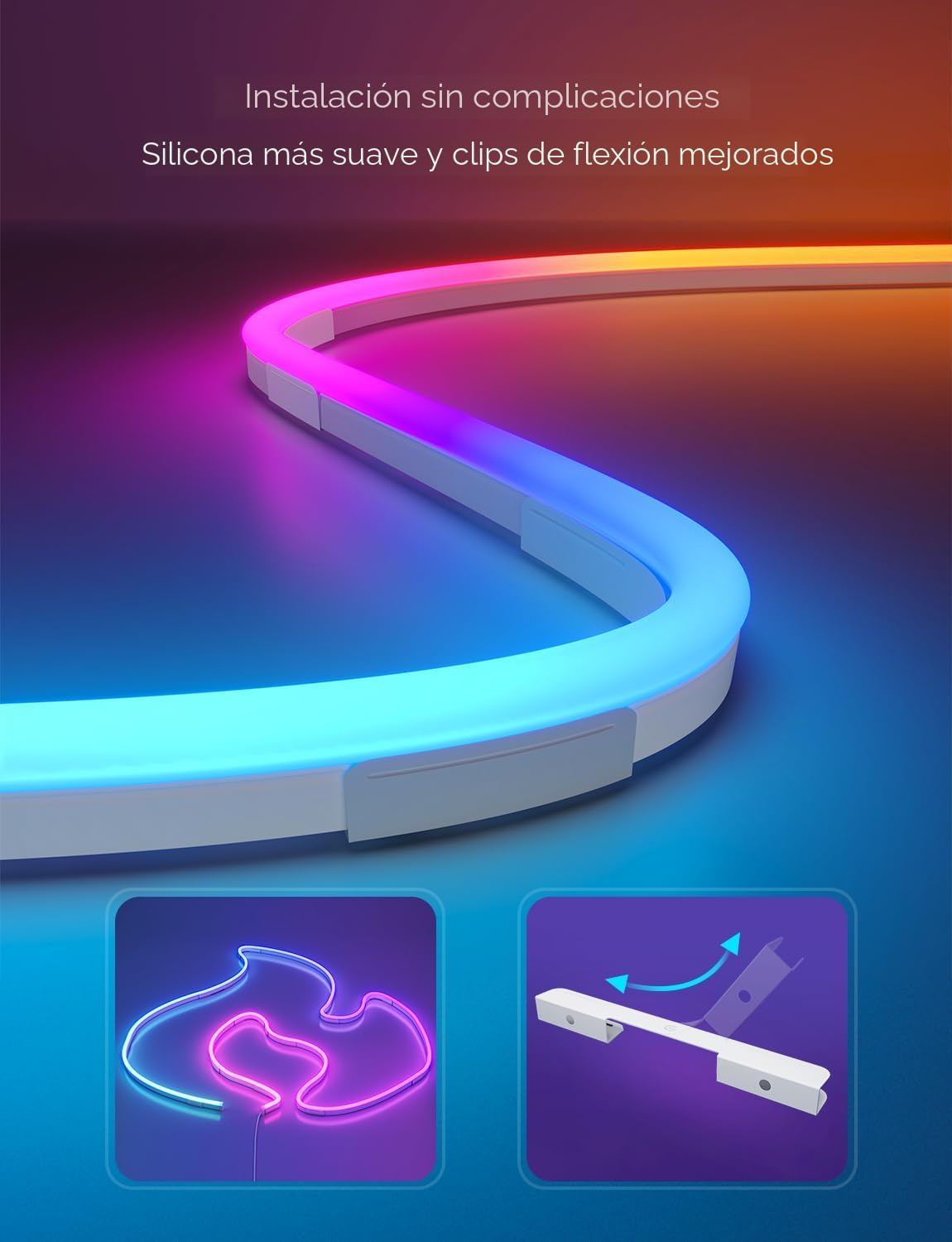 Govee RGBIC Luces de Neón, Luz de Cuerda de Neón LED Inteligente 2...