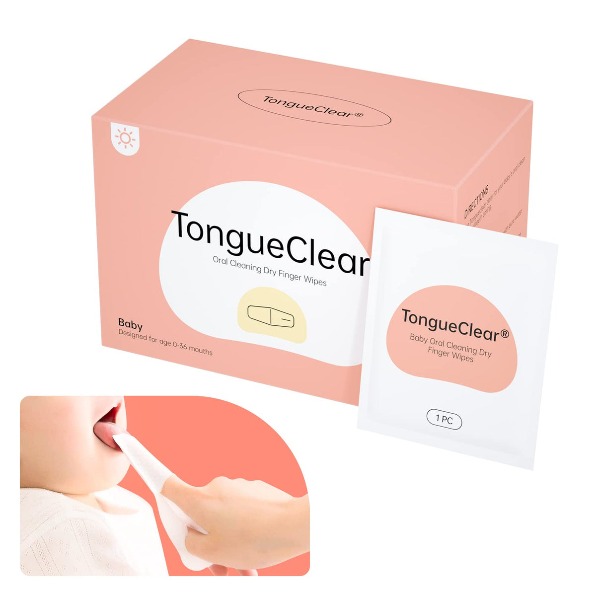 Tongueclear Toallitas Secas para Niños Pequeños y Bebés, Toallitas...