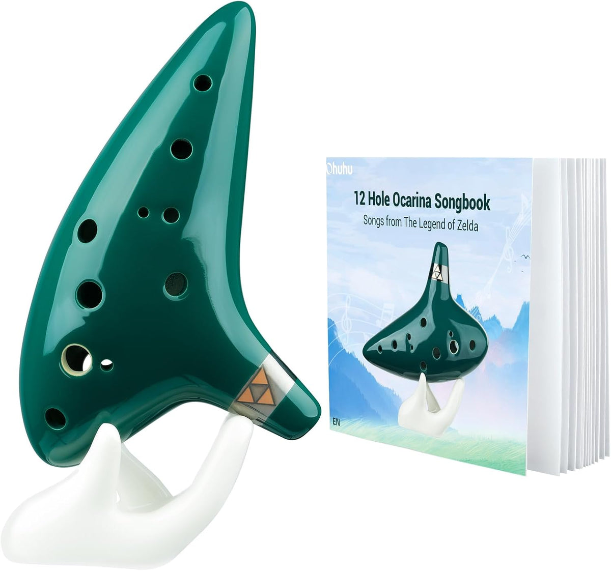 Ohuhu Zelda Ocarina Alto C de 12 hoyos con libro de canciones, rega...