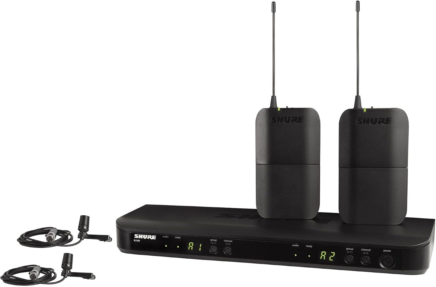 Sistema de micrófono inalámbrico Shure BLX188\/CVL - Vida de baterí...