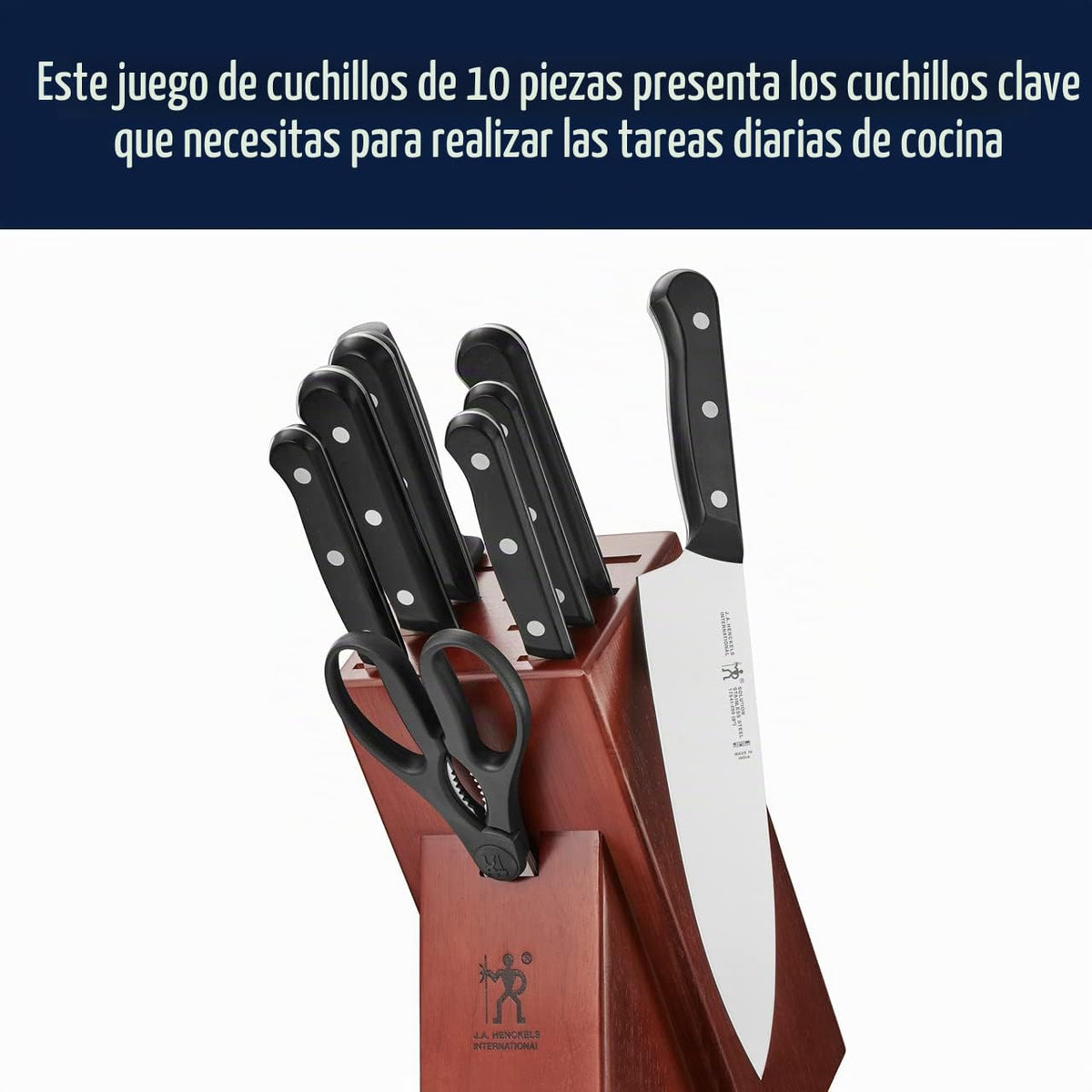 HENCKELS Solution - Juego de cuchillos afilados de 10 piezas, cuchi...